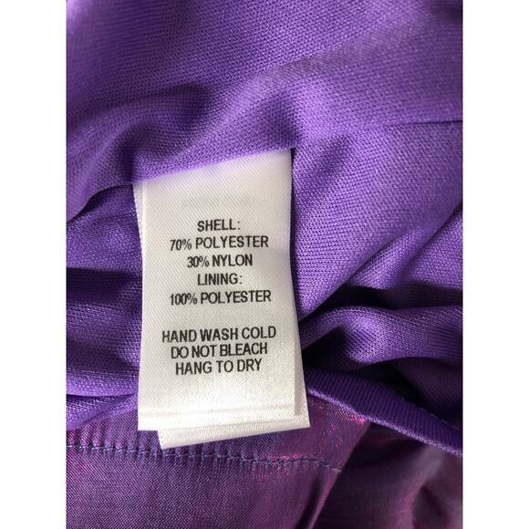 Lulus Major Wow Factor Romper Metallic Puff Sleeve Iridescent Purple Pink NWT XL - Picture 6 of 9